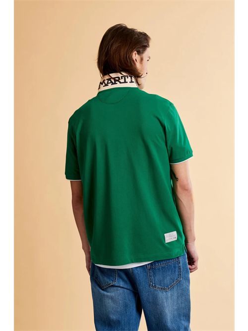 Polo uomo manica corta in piquet stretch con logo Iconic Team - Miguel LA MARTINA | MCP001PK001/03049